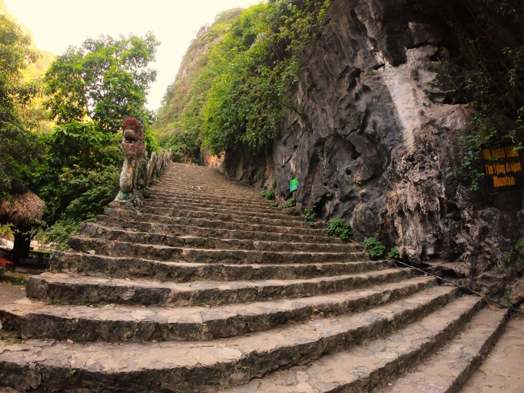 stairs to Mua Caves